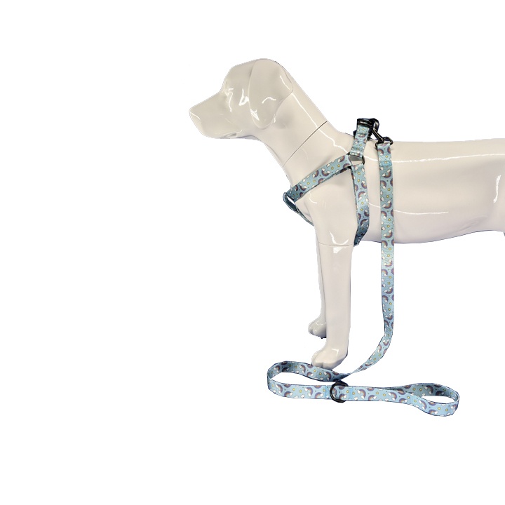 Ribbon step in dog harness